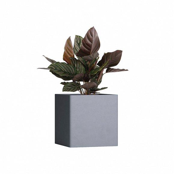 Кашпо TERRAFAKTURA Квадро 50x50x50 Арктик Грей фото 1