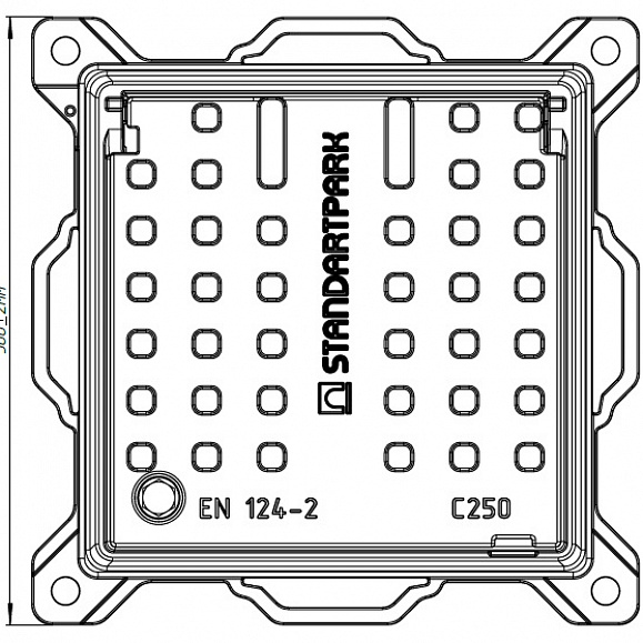 Люк Standartpark квадратный ВЧ ЛК-25-36.08-ВЧ-Ф4.000 фото 2