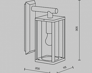 Настенный светильник (бра) Cell Maytoni O452WL-01GF1 цвет Графит