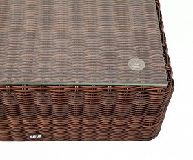 Журнальный столик Лунго 4SIS из искусственного ротанга, цвет коричневый