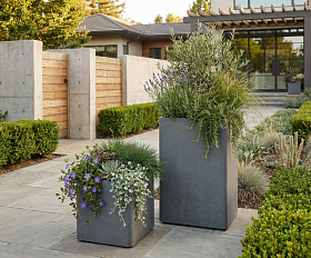 Кашпо TERRAFAKTURA Квадро 40x40x40 Базальт
