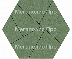 Тротуарная плитка Выбор Оригами Б.4.Фсм.8 80 мм Зеленый Гранит