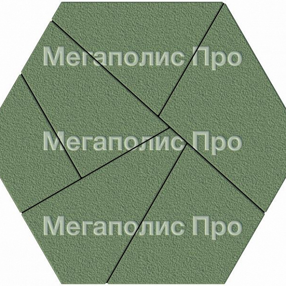 Тротуарная плитка Выбор Оригами Б.4.Фсм.8 80 мм Зеленый Гранит фото 3