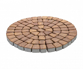 Тротуарная плитка 342 механический завод Классика круговая ColorMix 60мм Каир