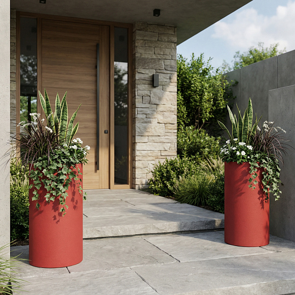 Кашпо Concretika Тюб Макси D40H60 Ред 3000 фото 1