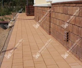 Тротуарная плитка 342 Механический завод Новый Город 40мм Бежевый