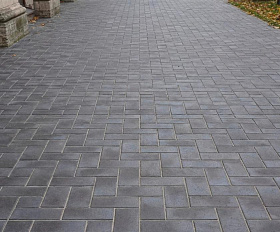 Клинкерная брусчатка ЛСР Зальцбург платина 200х100х50 мм, графит