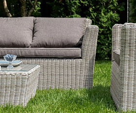 Лаунж-зона Капучино 4SIS из искусственного ротанга, цвет коричневый