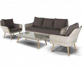 Лаунж-зона Прованс 4SIS плетеная из искусственного ротанга, цвет бежевый