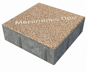 Тротуарная плитка Фабрика Готика Квадрат 200х200х60 мм Сильвер 17