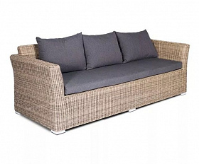 Лаунж-зона Капучино Дабл 4SIS из искусственного ротанга, цвет соломенный