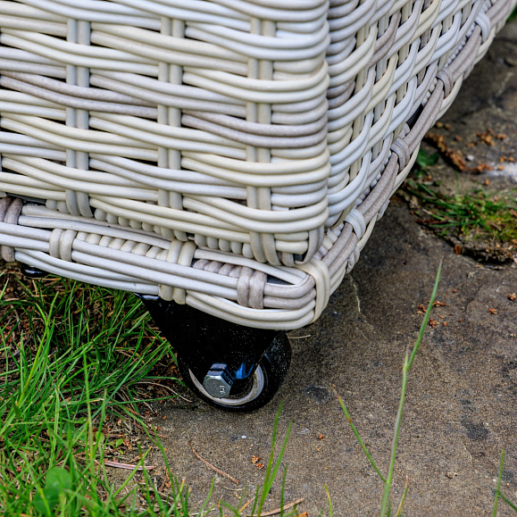 Сундук для хранения Karl 120 Royal Family из искусственного ротанга c колесиками, цвет бежевый фото 11