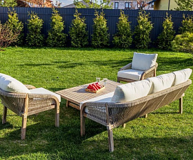 Лаунж-зона Michelle Royal Family из дерева, цвет бежевый