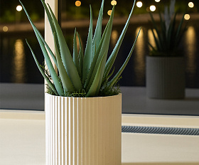 Кашпо TERRAFAKTURA Рифлоу D40H40 Дюна