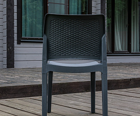 Обеденный стул July Royal Family из пластика, цвет графит