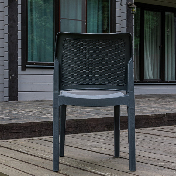 Обеденный стул July Royal Family из пластика, цвет графит фото 4