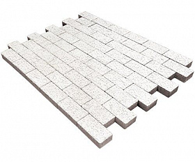 Тротуарная плитка Steinrus Прямоугольник Лайн 200х100х40 мм Белый Native