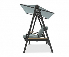 Качели Malmo Brafritid антрацит/зелёный, алюминий/тик