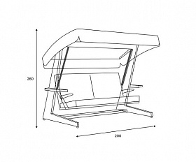 Премиальные качели Luna Deluxe Royal Family 4-местные