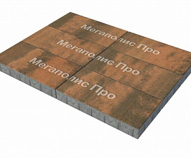 Тротуарная плитка Выбор Прямоугольник Б.5.П.10 600х300х100 мм Листопад Мустанг