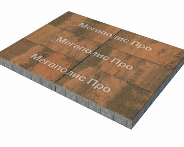 Тротуарная плитка Выбор Прямоугольник Б.5.П.10 600х300х100 мм Листопад Мустанг