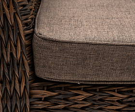 Капучино кресло из искусственного ротанга (гиацинт), цвет коричневый