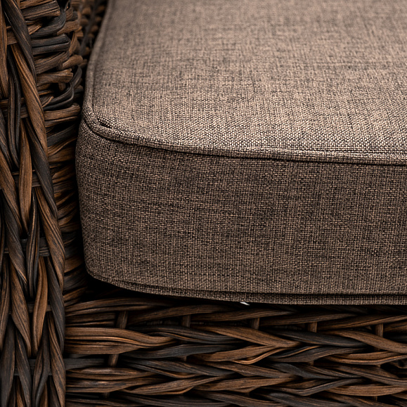 Капучино кресло из искусственного ротанга (гиацинт), цвет коричневый фото 5
