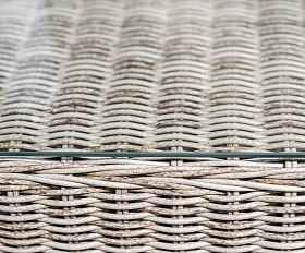 Журнальный столик Капучино 4SIS из искусственного ротанга, цвет бежевый