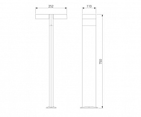 Уличный светильник Elektrostandard Twin 35170/F черный