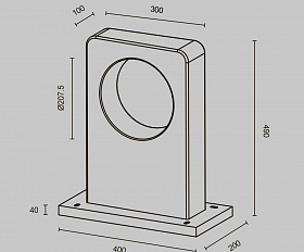 Ландшафтный светильник Betone Maytoni O469FL-L7CM3K цвет Цемент