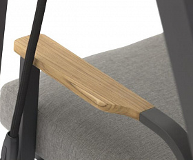 Качели Malmo Brafritid антрацит/серый, алюминий/тик