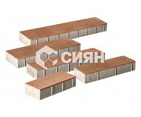 Тротуарная плитка Сиян Паркет П25-6 60 мм Персик