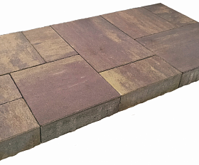 Тротуарная плитка Лидер 40 Новый Город Color Mix 80 мм Песчаник Терракотовый
