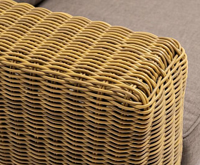 Диван трехместный Боно 4SIS из искусственного ротанга, цвет соломенный