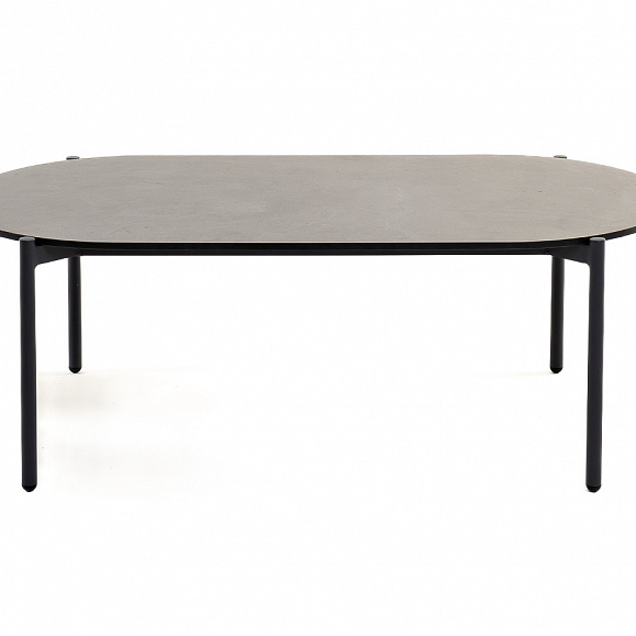 Диего журнальный стол из HPL 120х60 H40, каркас темно-серый (RAL7024), цвет серый гранит фото 2