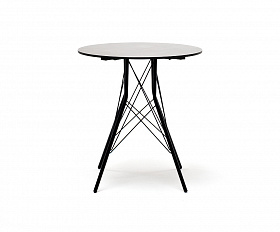 Конте интерьерный стол из HPL круглый Ø70см, цвет серый гранит