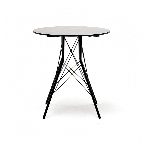 Конте интерьерный стол из HPL круглый Ø70см, цвет серый гранит фото 2