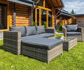 Комплект мебели Grand Vicky Royal Family из искусственного ротанга, цвет серый