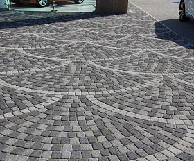 Тротуарная плитка Выбор Классико Б.2.КО.6 60 мм Стоунмикс Серый с черным