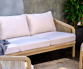 Диванная группа из акации RIMINI со столом 150 см L Joygarden