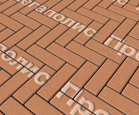 Тротуарная плитка Выбор Паркет Б.4.П.6 Стандарт Оранжевый