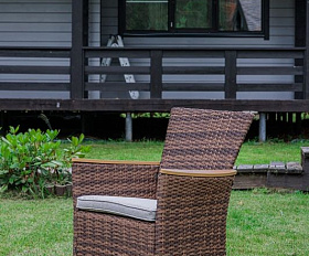 Обеденное кресло Amelia Royal Family из искусственного ротанга, цвет коричневый