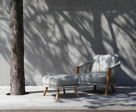 Комплект лаунж мебели Avesta Brafritid серый/песочный, тик/алюминий/веревка