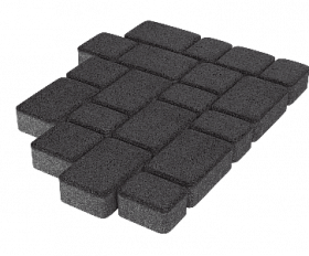 Тротуарная плитка Stellard Старый город 40 мм Черный