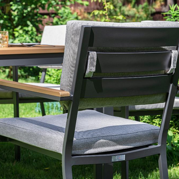 Обеденный комплект Oscar Royal Family со столешницей из поливуда, цвет светло-серый фото 6