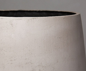 Кашпо Concretika Oval D30 H41 Concrete White