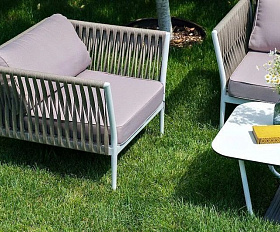 Кресло Касабланка 4SIS из роупа (веревки), цвет бежевый