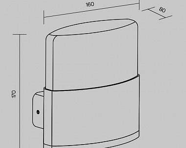 Настенный светильник (бра) Rom Maytoni O442WL-L12GF3K1 цвет Графит