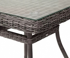 Плетеный стол Айриш 4SIS из искусственного ротанга, цвет графит
