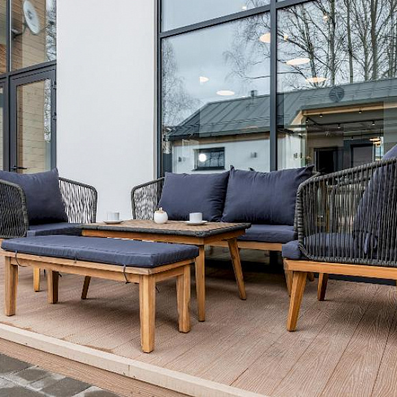 Лаунж-зона Emma Royal Family из дерева, цвет серый фото 3